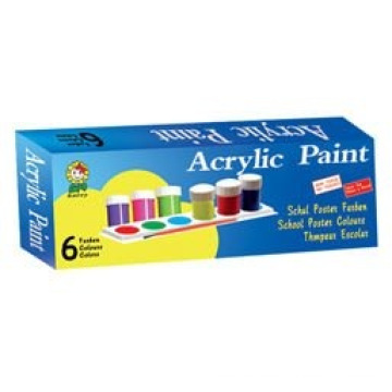 6-color Acrylic Paint Set Color box packing